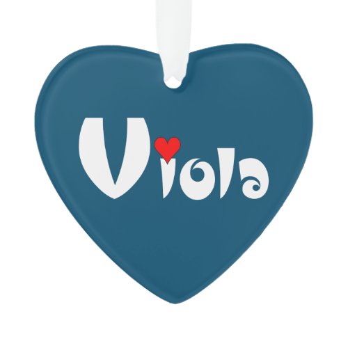 Viola Small Heart Ornament
