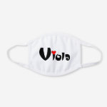 Viola Small Heart White Cotton Face Mask