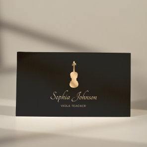 Viola Teacher Gold Professional  Business Card