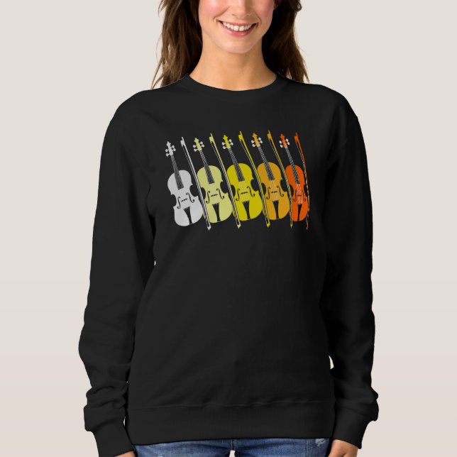 Viola Team  music teacher  musician  sunset colour Sweatshirt (Front)