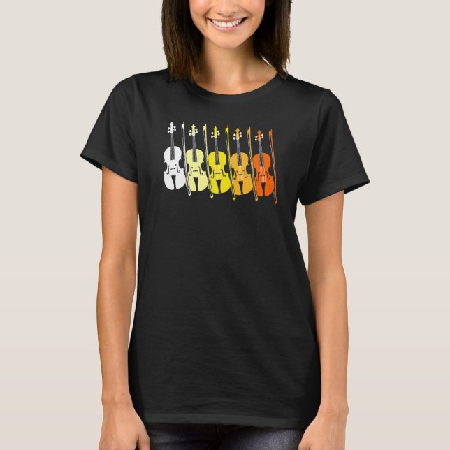 Viola Team  music teacher  musician  sunset colour T-Shirt (Front)