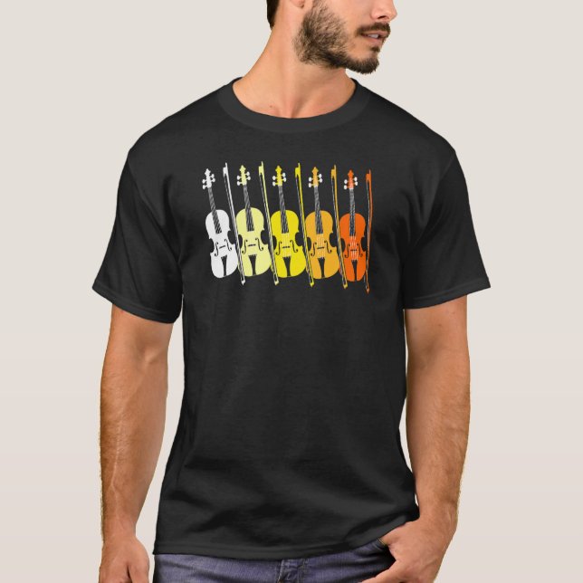 Viola Team  music teacher  musician  sunset colour T-Shirt (Front)