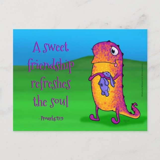 Viola the monster, w/quote postcard (Front)