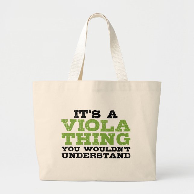 Viola Thing Large Tote Bag (Front)