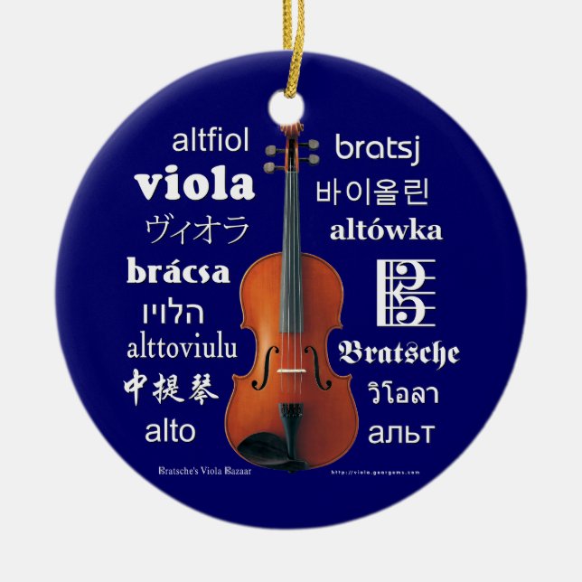 Viola Translations Ceramic Ornament (Front)