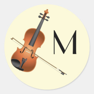 Viola Violin Music Teacher Classic Round Sticker