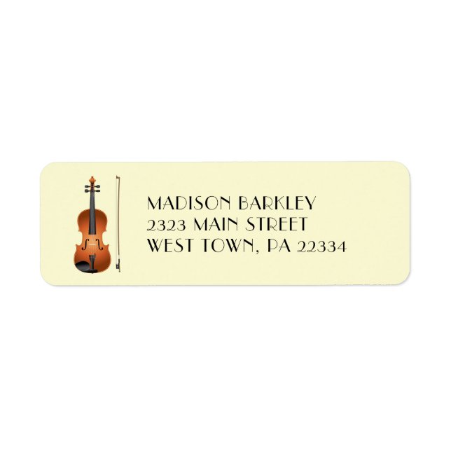 Viola Violin Music Teacher Musician Label (Front)