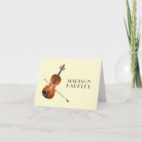 Viola Violin Music Teacher Musician Note Card