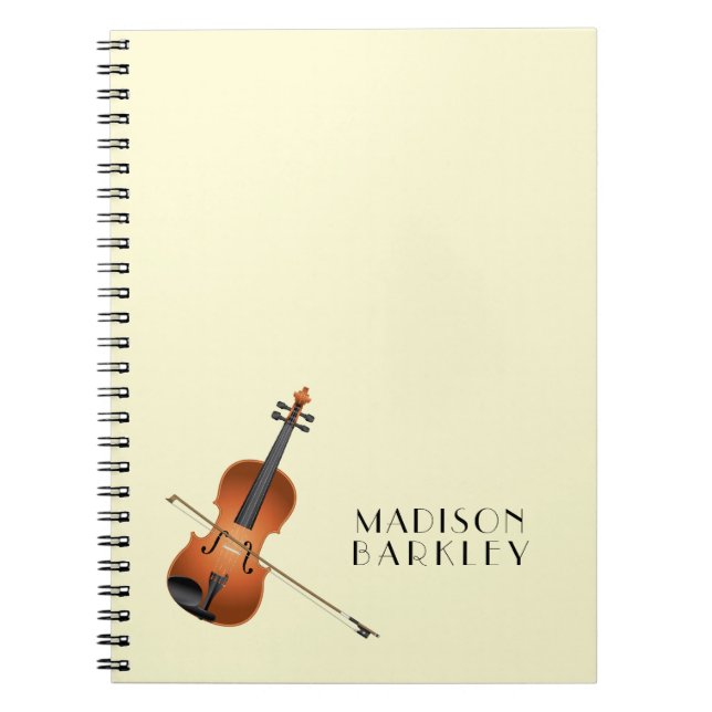 Viola Violin Music Teacher Musician Notebook (Front)