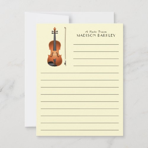 Viola Violin Music Teacher Musician Thank You Card