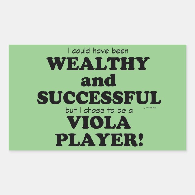 Viola Wealthy & Successful Rectangular Sticker (Front)