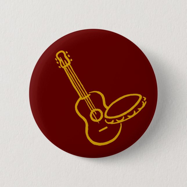 violão e pandeiro pinback button (Front)