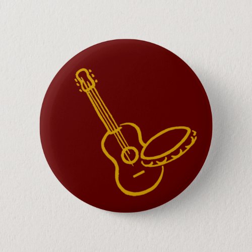 violo e pandeiro pinback button