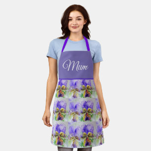 Violas Floral Purple Viola Violet Pattern Mom Apron