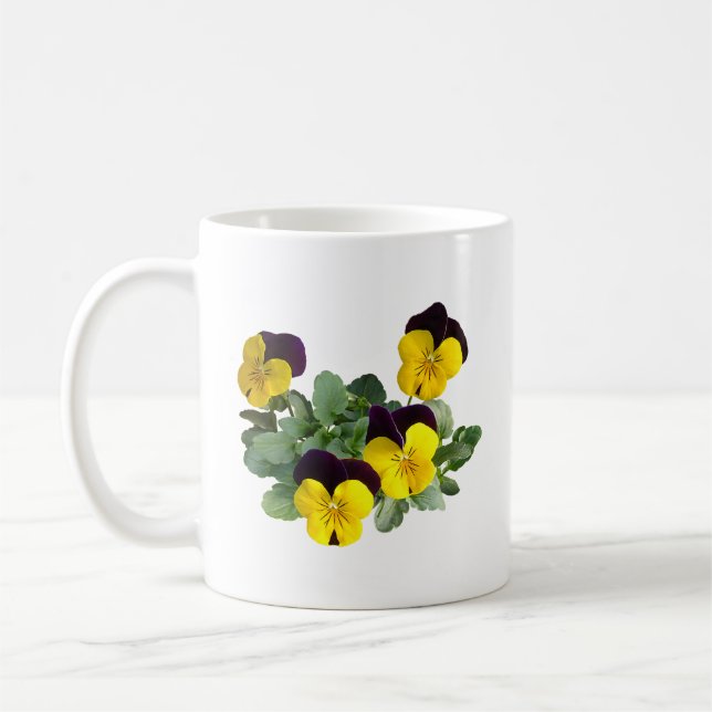 Violas Sorbet Yellow Jump Up Coffee Mug (Left)