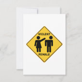 Violent Female Cartoon Sign (Front)