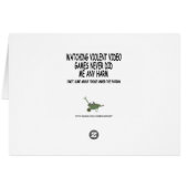 Violent video gamer cards (Back Horizontal)
