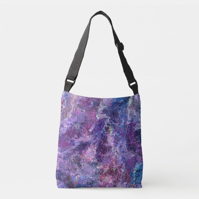 Violet abstraction crossbody bag (Front)