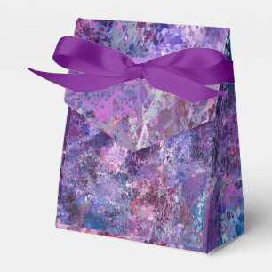 Violet abstraction favor boxes