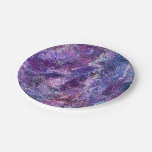 Violet abstraction paper plates