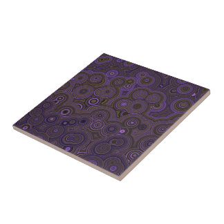 Violet Agate Flow – Elegant Abstract Pattern Ceramic Tile