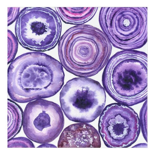 Violet agate pattern acrylic print