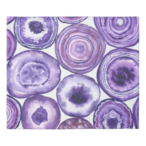 Violet agate pattern duvet cover