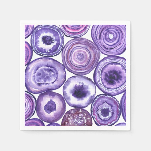 Violet agate pattern napkins (Front)
