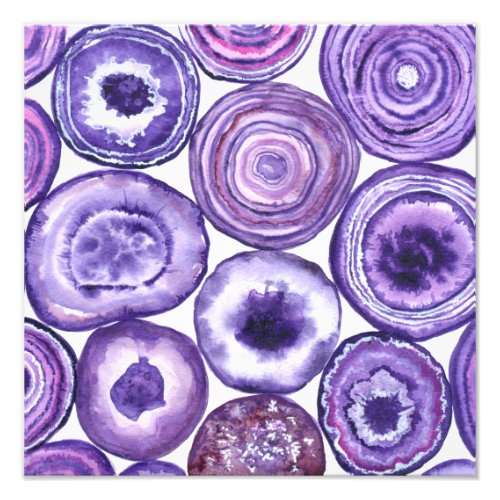 Violet agate pattern photo print