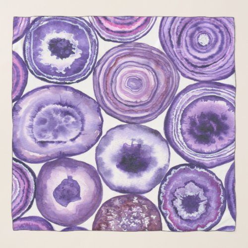 Violet agate pattern scarf