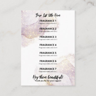 Violet Alcohol Ink Product Price List Card
