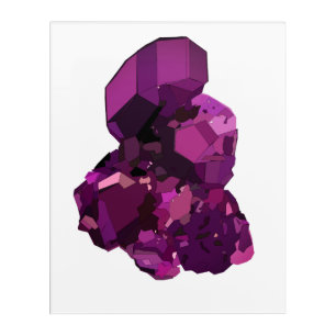 Violet Amethyst Stone Acrylic Wall Art