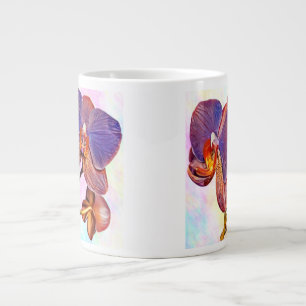 violet and amber orchid giant coffee mug