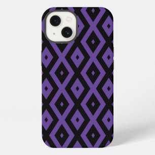 Violet and black diamond pattern Case-Mate iPhone 13 Case
