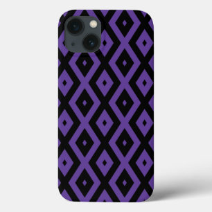 Violet and black diamond pattern Case-Mate iPhone iPhone 13 Case