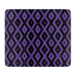 Violet and black diamond pattern cutting board