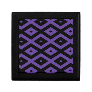 Violet and black diamond pattern gift box