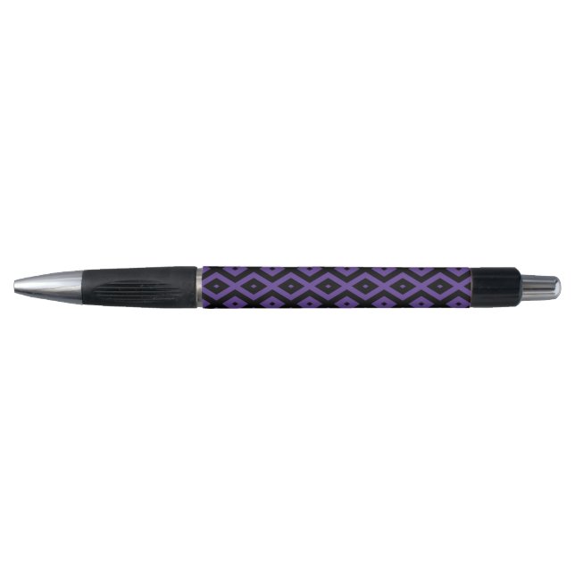 Violet and black diamond pattern pen (Front)