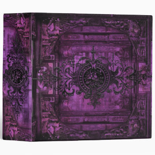 Violet and Black Gothic Victorian Ancient Tome 3 Ring Binder