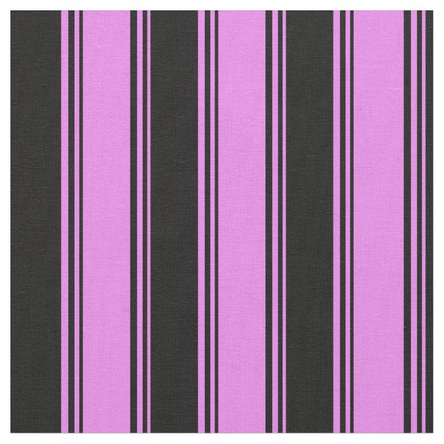 Violet and Black Lined/Striped Pattern Fabric (Close Up)