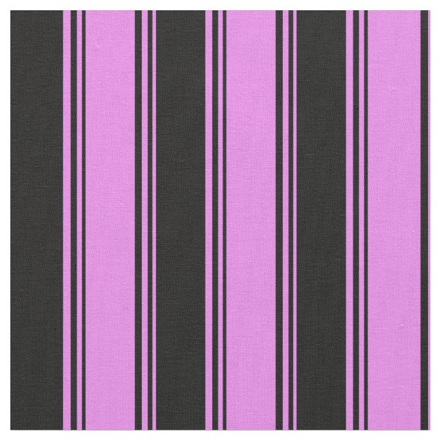 Violet and Black Pattern of Stripes Fabric (Close Up)