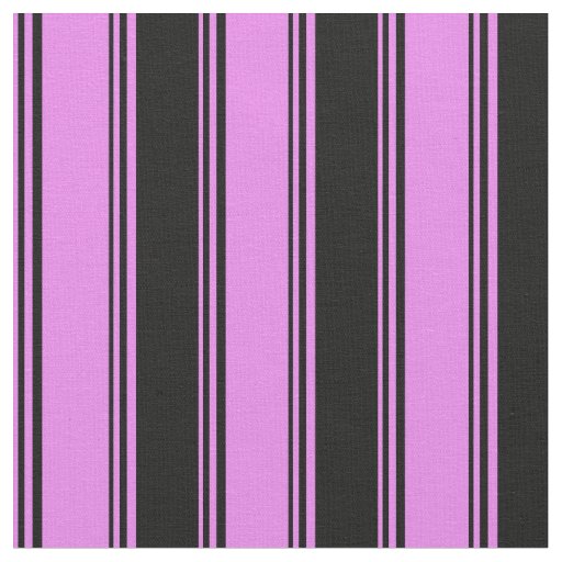 Violet and Black Stripes Fabric