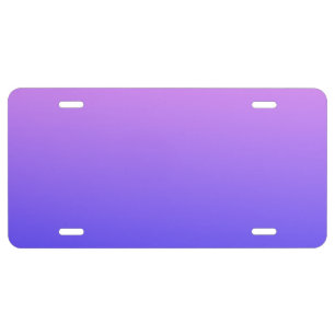 Violet and Blue Gradient License Plate