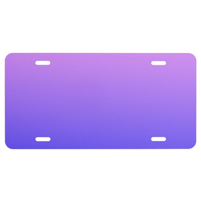 Violet and Blue Gradient License Plate (Front)