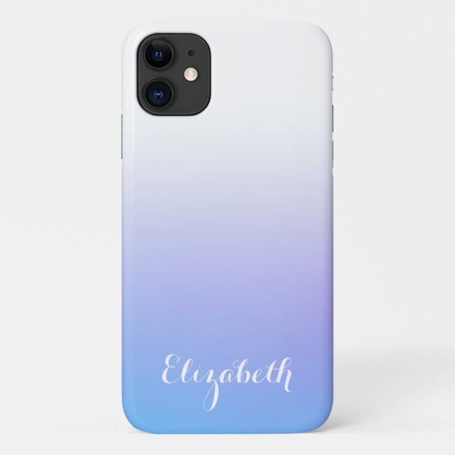 Violet and blue ombre design  Case-Mate iPhone case (Back)