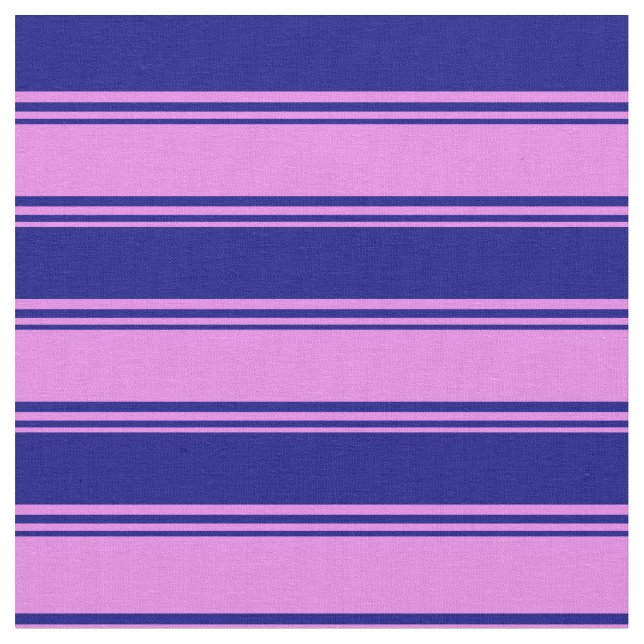 Violet and Blue Pattern of Stripes Fabric (Close Up)