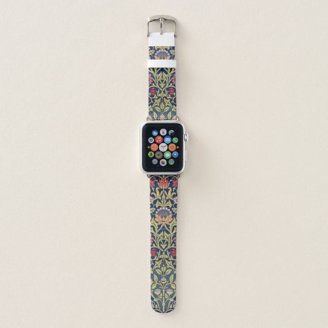 Violet and Columbine, William Morris Apple Watch Band (Front)