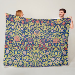 Violet and Columbine, William Morris Fleece Blanket
