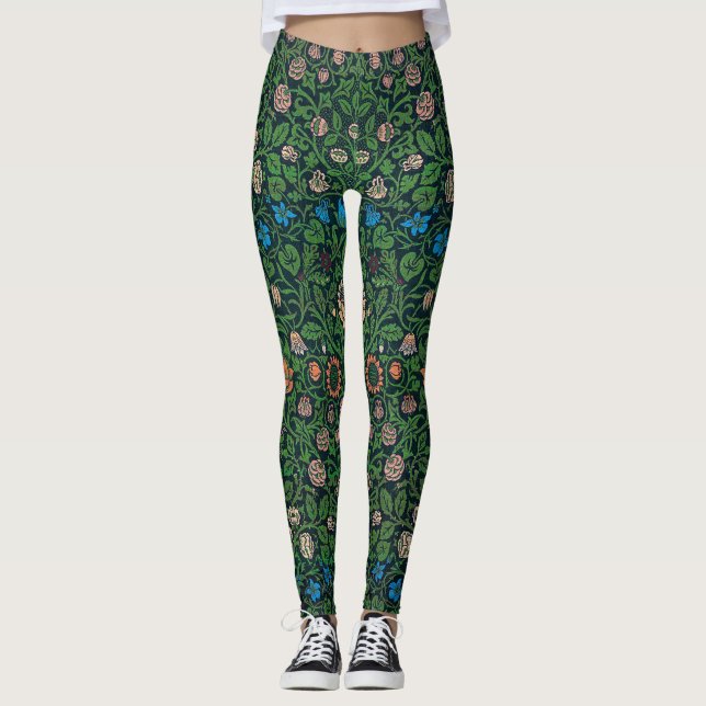 Violet and Columbine, William Morris Leggings (Front)