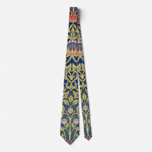 Violet and Columbine, William Morris Neck Tie